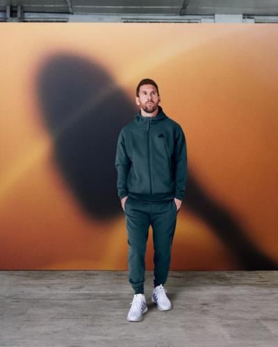 Lionel Messi Stylishly Poses In Bottle Green Tracksuit
