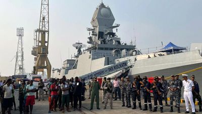 Warship INS Kolkata carrying 35 pirates, apprehended off Somalia coast, reaches Mumbai