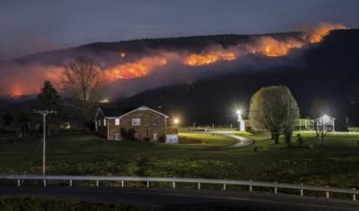 West Virginia National Guard Battles Wildfires In Hardy County