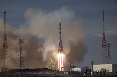1st Belarusian reaches space on ISS-bound Soyuz launch