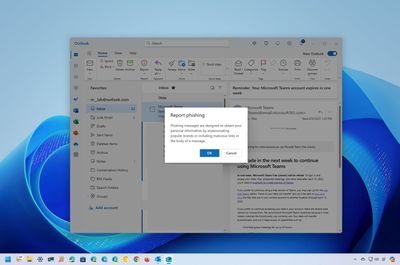 How to report phishing emails to Microsoft in Outlook for Windows 11