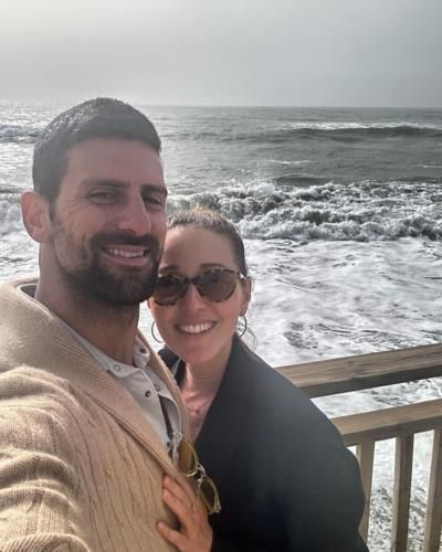 Novak Djokovic And Partner Embrace Joy In Ocean Selfie
