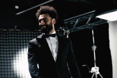 Mohamed Salah Dazzles In Sharp Black Suit And Bowtie