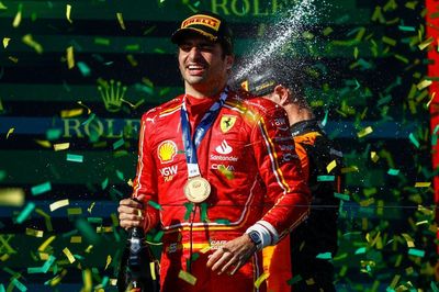 F1 Australian GP: Sainz leads Ferrari 1-2 after Verstappen retirement