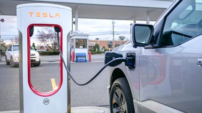 I tried charging a Ford F150 Lightning at a Tesla supercharger station — and it didn't go as planned