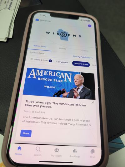 It's easy to tune out politics. Biden's campaign is using an app to get around that