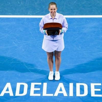 Jelena Ostapenko Triumphs: Celebrating Victory On The Tennis Court