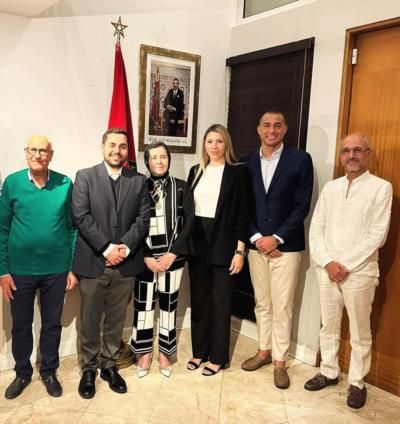 Diplomatic Encounter: David Trezeguet And Kenza El Ghali