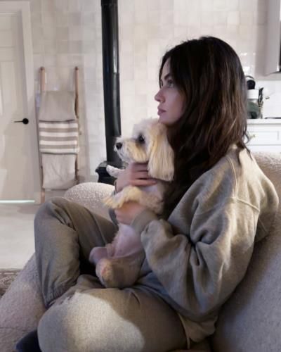 Lucy Hale Enjoys Relaxing Time With Her Beloved Dog