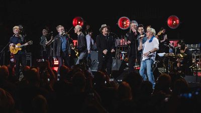 Watch Robert Plant, Eddie Vedder and more join Roger Daltrey onstage for an epic blast through Baba O'Reilly at the Royal Albert Hall
