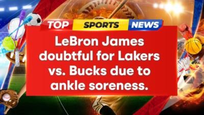 Lebron James Doubtful For Lakers Game Due To Ankle Soreness.