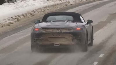 Porsche Caught Testing Its Electric Boxster with Fake Exhaust