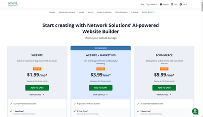 Network Solutions website builder review