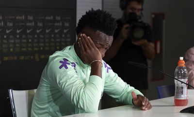 Real Madrid star Vinicius Junior breaks down in press conference over racism fears