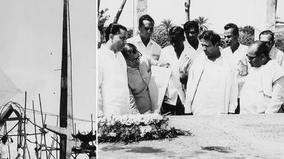 Why C.N. Annadurai was buried at the Marina and the row it triggered