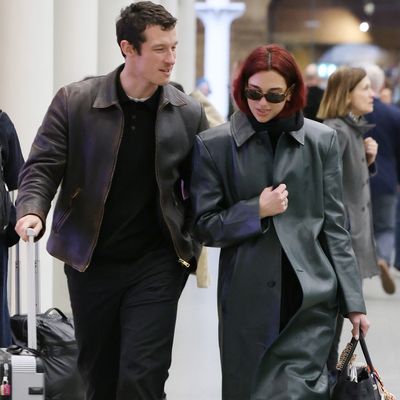 Dua Lipa and Callum Turner Even Travel in Coordinating Outfits