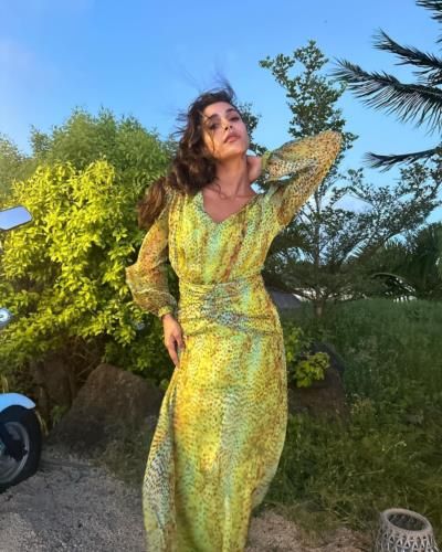 Yasmina Zaytoun Stuns In Vibrant Green Outfit Inspired By Nature