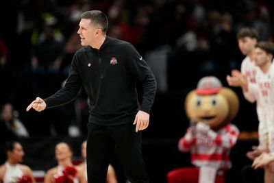 WATCH: Ohio State basketball coach Jake Diebler reacts to Georgia loss in NIT