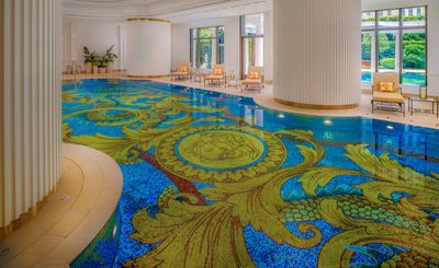 Inside Palazzo Versace Macau, a lavish, mosaic-rich hotel