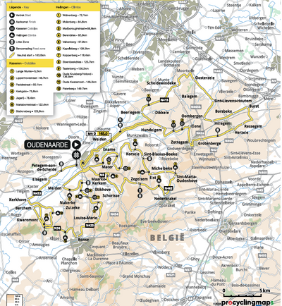 Tour of Flanders Women 2024 route