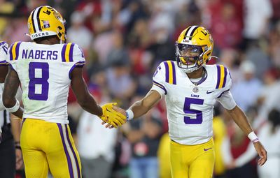 Jayden Daniels was so excited to see Malik Nabers thrive with his LSU Pro Day 40-yard dash