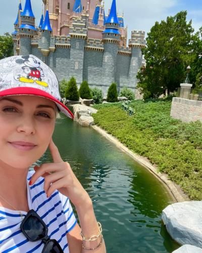 Charlize Theron Enjoys Magical Day At Disney World With Friends
