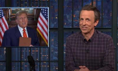 Seth Meyers on Trump selling Bibles: ‘His slimiest cash grab yet’