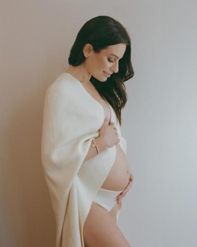 Lea Michele Glows In Maternity Photoshoot, Embracing Motherhood With Elegance
