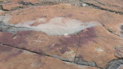 9,000-year-old rock art discovered among dinosaur footprints in Brazil