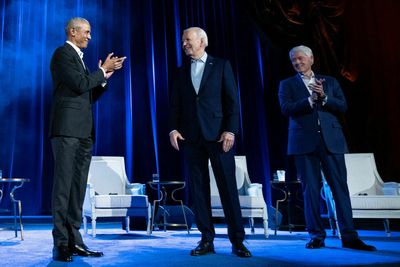 Biden touts a $25M haul from fundraiser featuring Barack Obama and Bill Clinton
