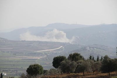 Middle East crisis live: dozens reported killed in suspected Israeli airstrike on Hezbollah in Syria