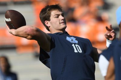 Broncos GM George Paton went to QB Drake Maye’s pro day