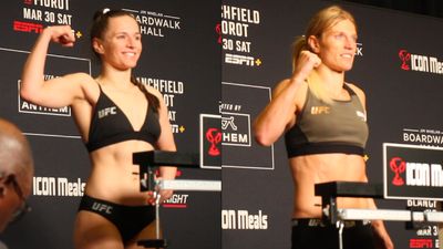 UFC on ESPN 54 video: Erin Blanchfield, Manon Fiorot make weight for main event