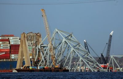 Huge Crane Ready To Clear Baltimore Bridge Debris