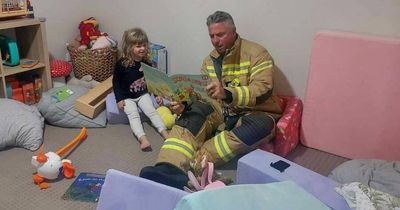 The firefighters had saved her home, but then it was time for a story
