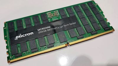 This is what a single 256GB DDR5 memory module looks like — but you won't be able to fit this Micron RAM in your desktop or laptop and it will almost certainly cost more than $10,000 if you can buy it