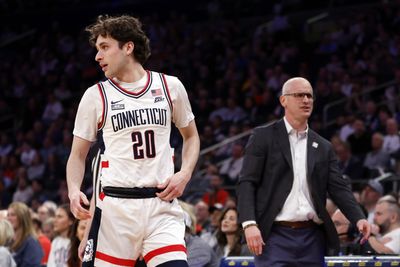 Dan Hurley shared a heartwarming moment with his son after UConn’s Elite Eight victory