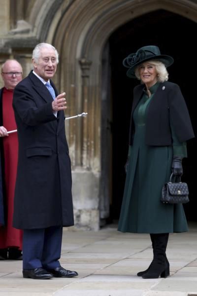 King Charles III Makes Public Appearance At Easter Service