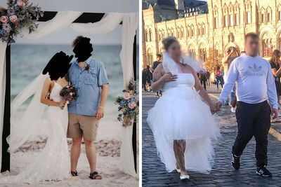 “How Is The Bride Okay With This?”: 35 Grooms That Deserved To Be Shamed For Their Looks