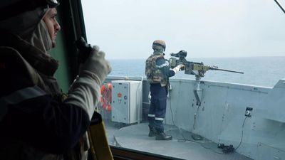 On board a French warship protecting Red Sea vessels from Houthi attacks