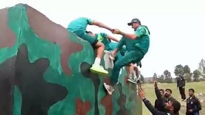 Watch: Pakistan cricket team undergoes military drills at army camp in Kakul