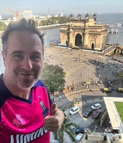 Michael Vaughan Spreading Positivity With Winning Smile And Thumbs Up