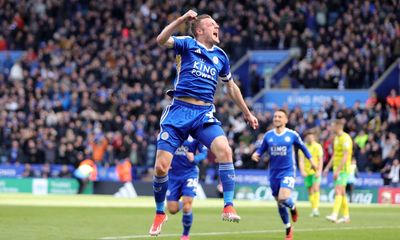 Jamie Vardy’s late strike helps resurgent Leicester see off Norwich