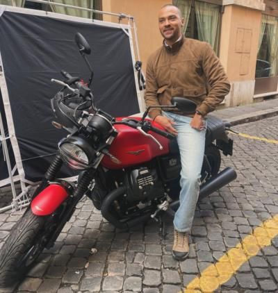 Jesse Williams Exudes Style And Confidence On A Bike