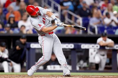 Mike Trout slammed a 473-foot homer out of the Marlins ballpark