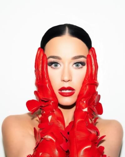 Katy Perry Stuns In Elegant All-Red Ensemble