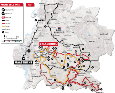 Amstel Gold Race 2024 route