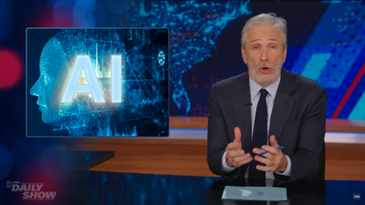 Watch the viral AI clip Jon Stewart says Apple wouldn't let him air — "These are fundamentally labor-replacing tools"