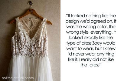 Woman Has To Fend Off Her Family After She Wouldn’t Wear Wedding Dress Made By Dad’s Stepdaughter