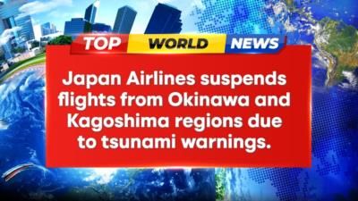 Flights Suspended In Japan Due To Tsunami Warnings